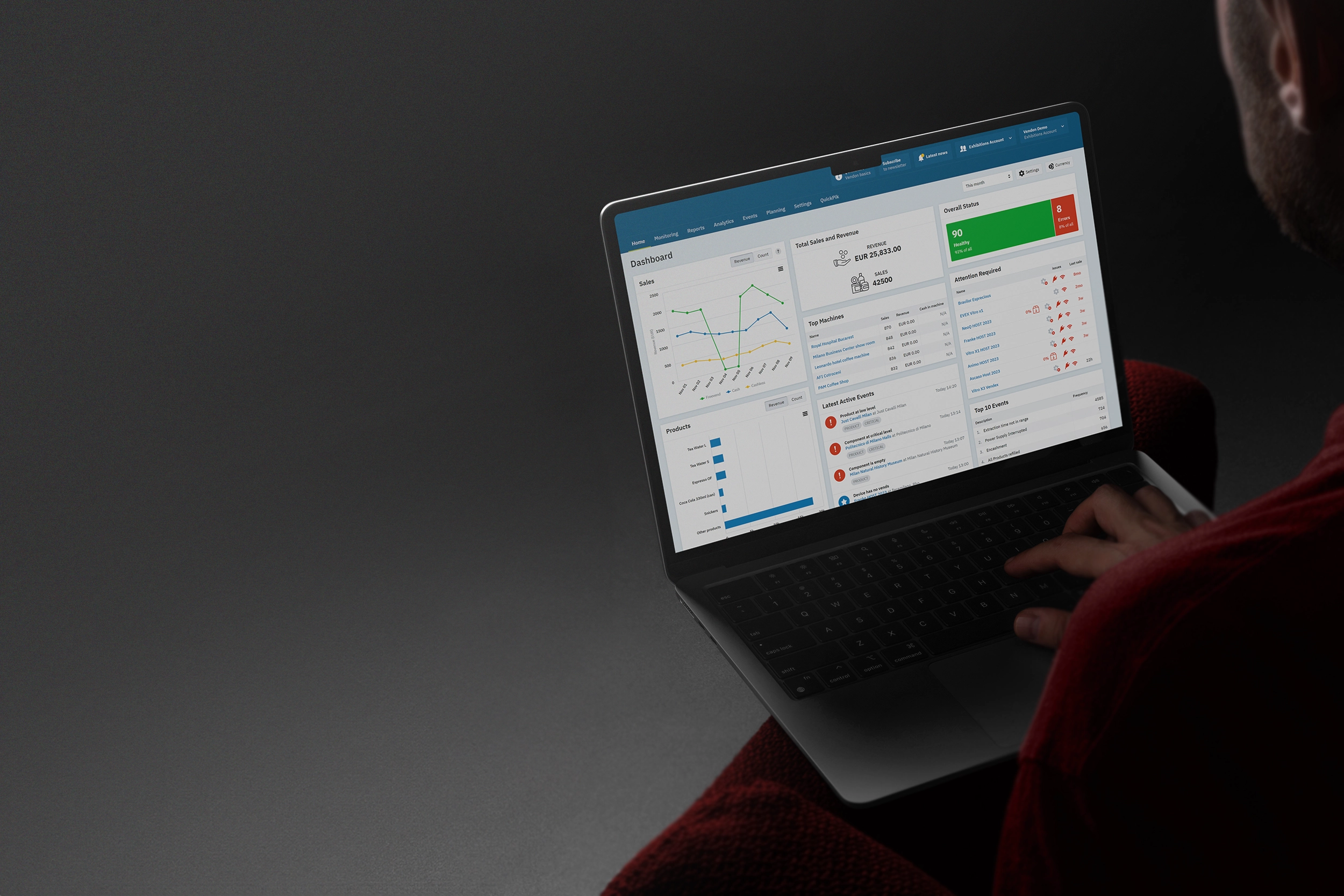 Telemetry platform on laptop