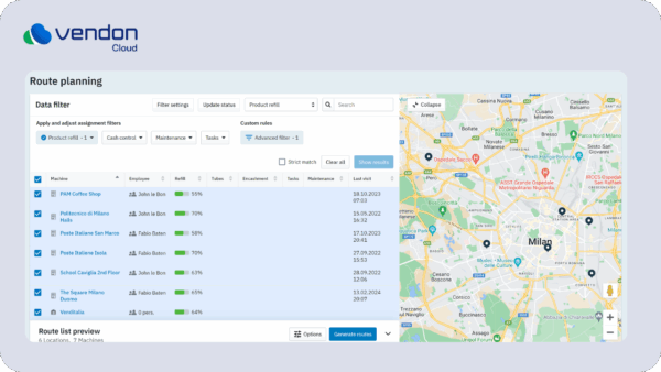 Coges Vendon Cloud route planning