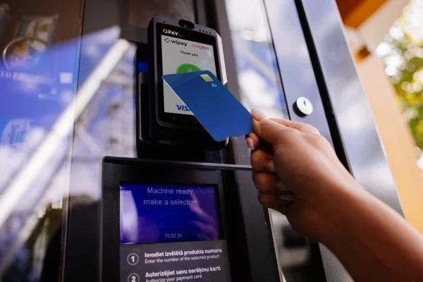 Credit card at vending machine